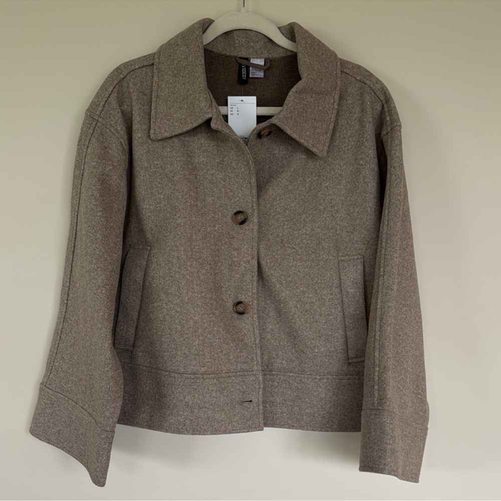 H&M Tan Wool Pea Coat